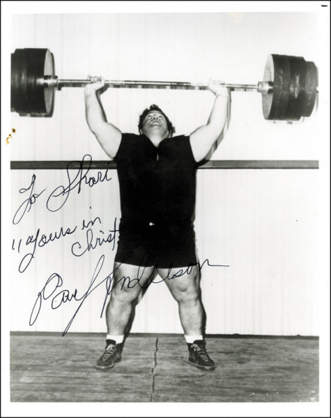 Anderson,Paul: Autograph Olympic 1956 Paul Anderson Weightliftin