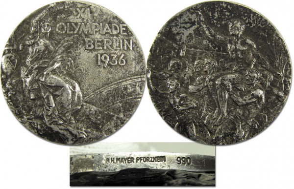 Siegermedaille „XI.Olympiade Berlin 1936“ von Lud, Siegermedaille 1936