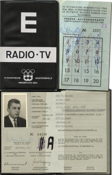 Olympic Games 1964 Press ID-Card