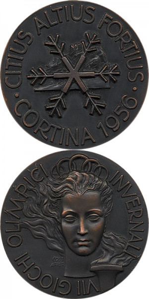 Cortina d´Ampezzo 1956, Teilnehmermedaille OSW1956