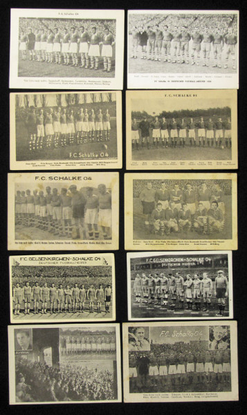 Postcard collection Football Schalke 04 1935-1958