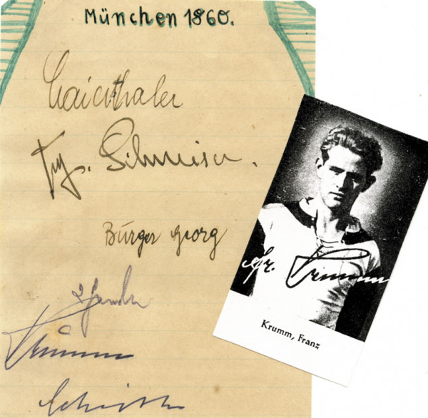 Krumm, Franz: German Football Autograph