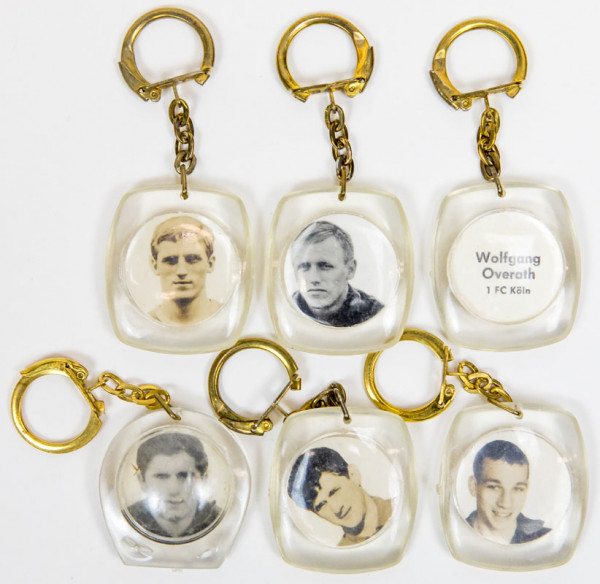 6 German Keyrings 1966 Football Player