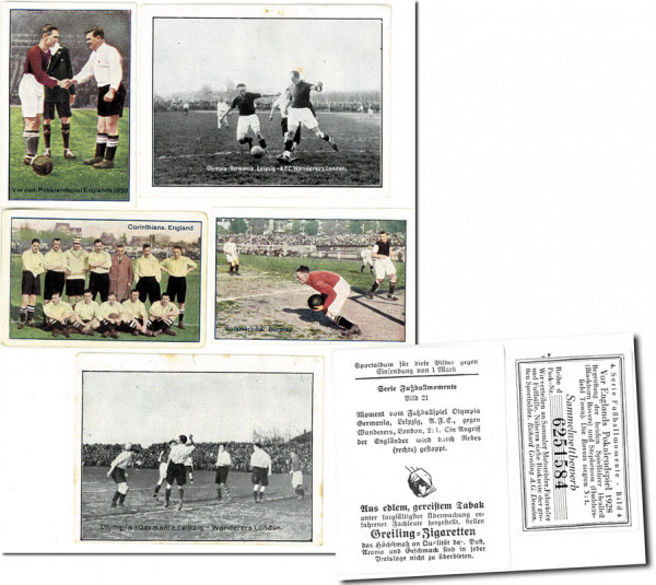 5x Collector Sticker 1928 England Football