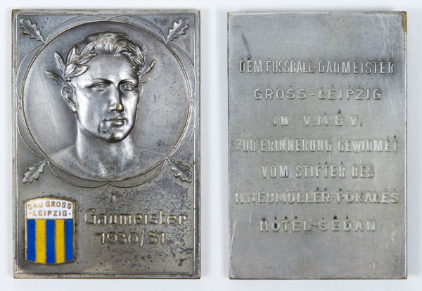 Siegerplakette Fußballbezirk "Gau Gross Leipzig", Leipzig - Siegermedaille 1931