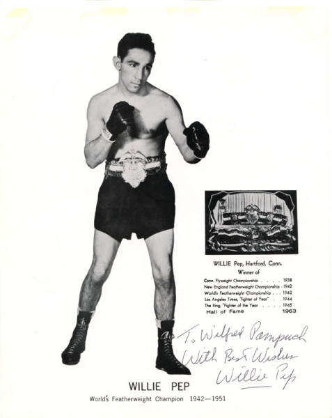 Pep, Willi: Boxing World Champion autograph USA Willie Pep