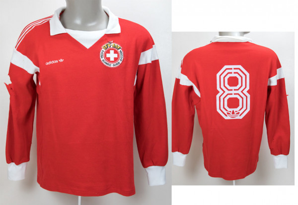 match worn football shirt Switzerland 1986