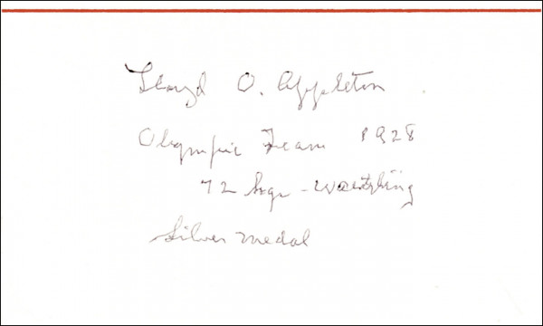 Appleton, Lloyd: (1906-1999) original Signatur Lloyd Appleton