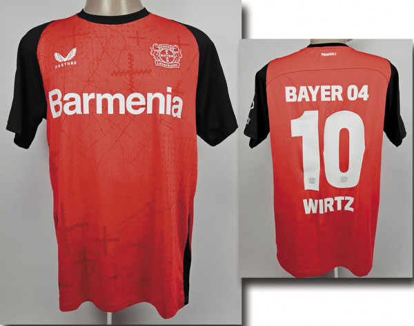 match worn football shirt Bayer 04 Lever. 2024/25