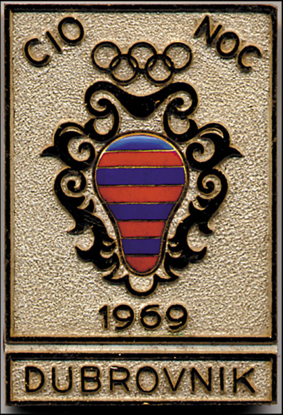 IOC Badge 1969 Dubrovnik Olympic Games