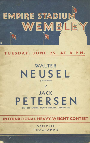 Programme: Boxing 1935: Petersen v Neusel