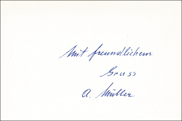 Müller, Adolf: (1914-2005) original Signatur Adolf Müller