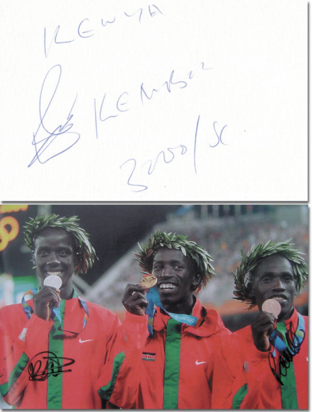 OSS 2004 3000 m Hindernis Kenia: Autographen OSS 2004 3000 m