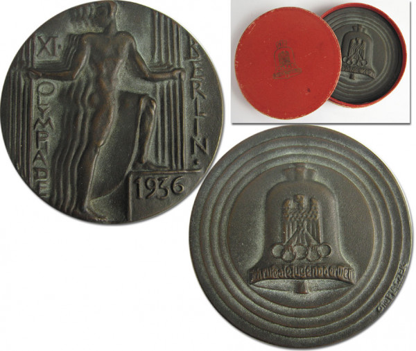 Olympic Games 1936. Participation Medal in case