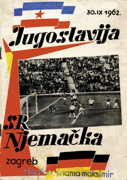 Football programm 1962. Yogoslawia vs Germany