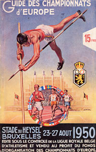 Guide des Championnats d`Europe. Bruxelles 23-27 Aout 1950.