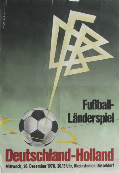 German Poster Football match Germany vs Holland