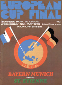 Programme: UEFA Eurocup Munich v St.Etienne 1976