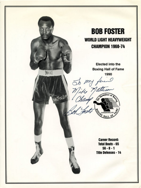 Foster, Bob: (1938-2015) original Signatur Bob Foster