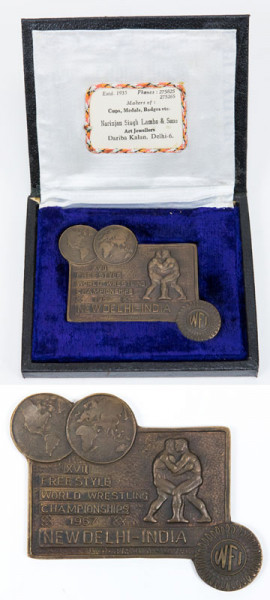 Wrestling Worldchampionships 1967 India medal