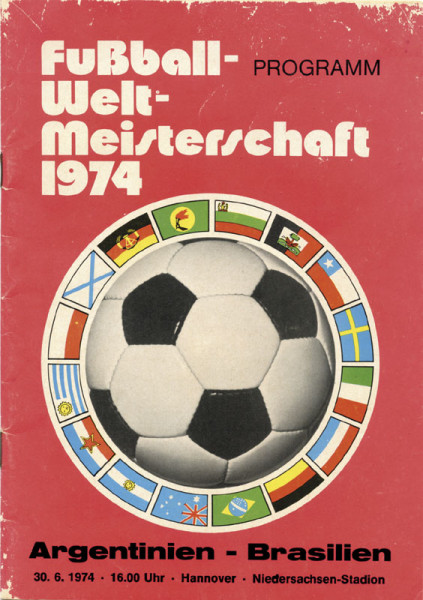 World Cup 1974. Programm Brasil v Argentina