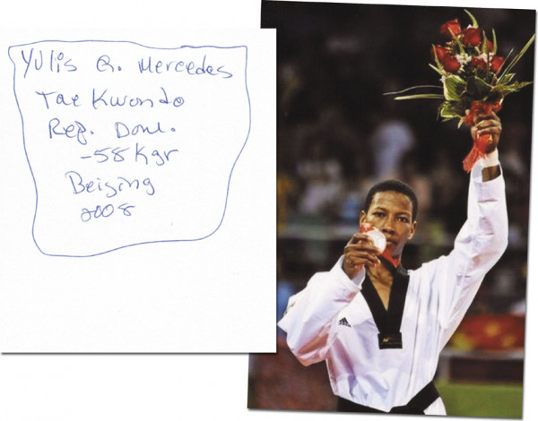 Mercedes, Yulis Gabriel: Olympic Games 2008 Autograph Taekwondo Domrep