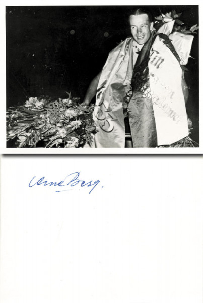 Borg, Arne: Autograph Olympic Games1924 Swimming Sweden