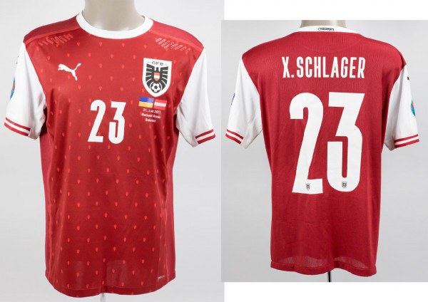 Xaver Schlager, am 21.06.2021 gegen Ukraine, Österreich - Trikot 2021 EM