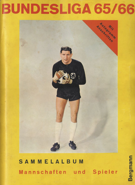 Fußball Bildersammelband 1965/66. Bundesliga. Mannschaften und Spieler. Mit dem seltenen Papierumsch