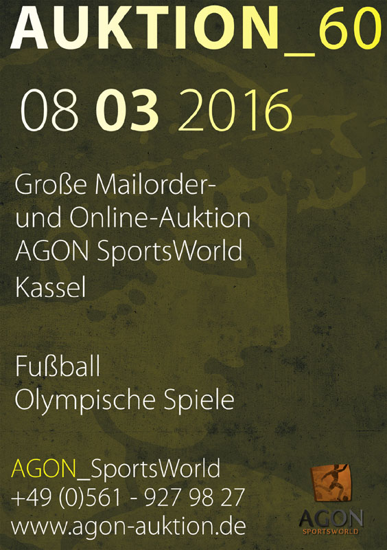 60th AGON Live Auction Catalogue. | AGON SportsWorld Online Shop