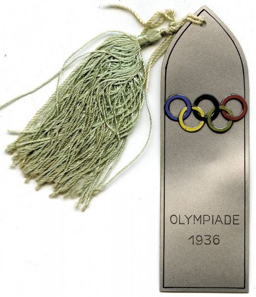 Lesezeichen „Olympiade 1936“., Lesezeichen OSS1936