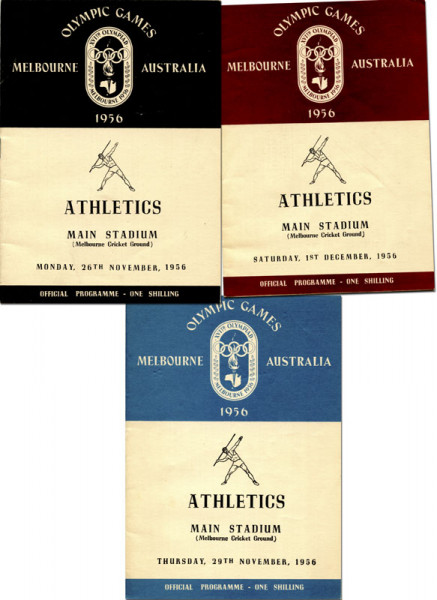 Programmheft Olympischen Spiele Melbourne 1956, Programm OSS1956